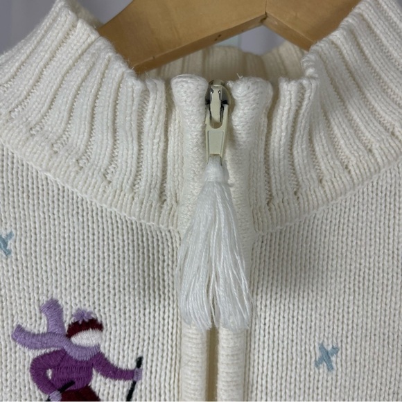 Traditions Medium Ramie Cotton Embroidered Winter Snow Skiing Ice Skate Jacket - Picture 4 of 8